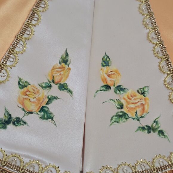 VTG Infant Of Prague Yellow Roses Coordinating Vestments Cape/Robe & Dress 10” L - Picture 7 of 16